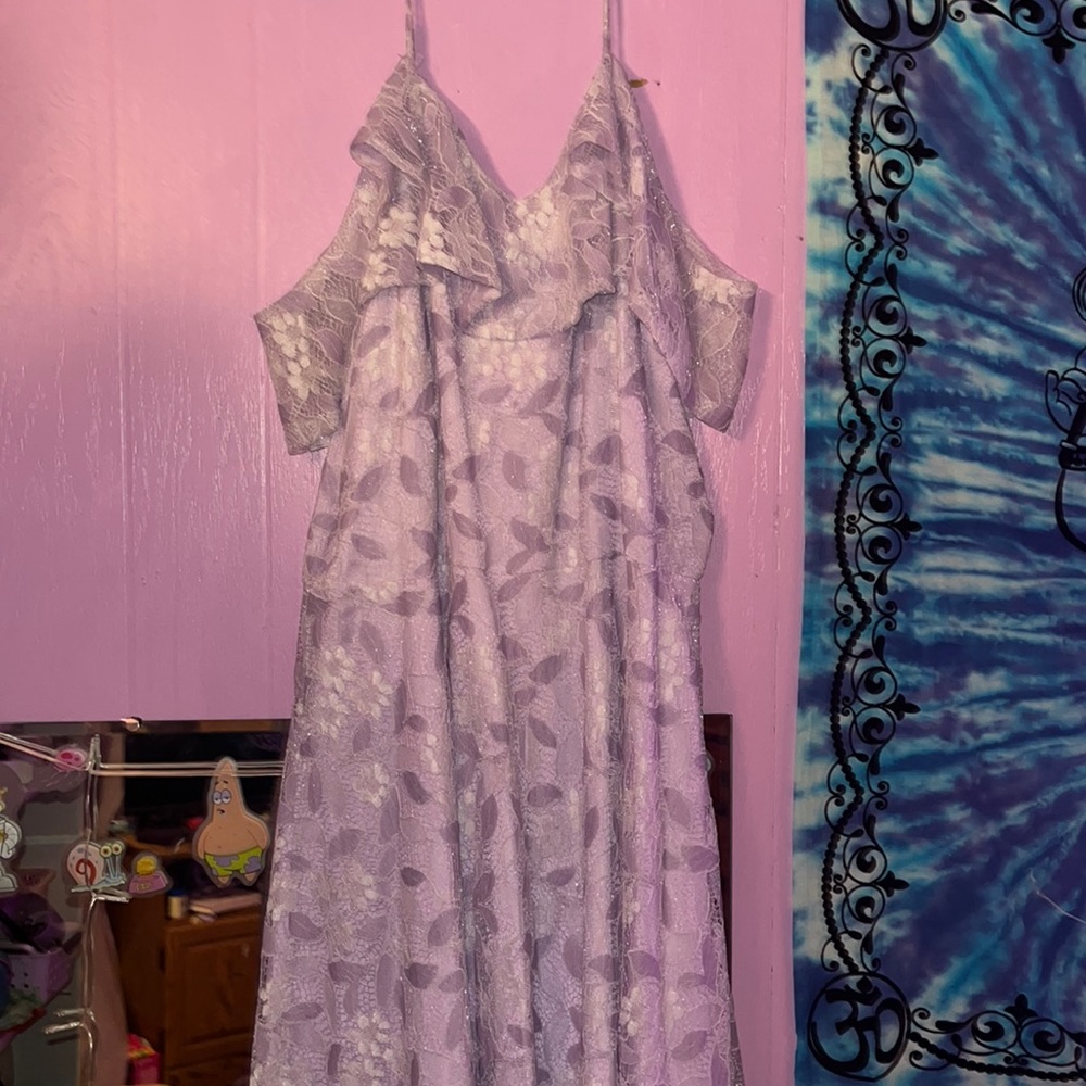 Lavender off the shoulder Dress